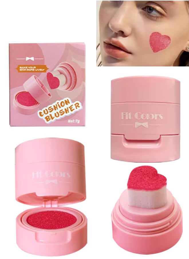 Fit Colors - Cushion Blusher for Face Air Cushion Blush Natural Blusher for Cheeks Shimmer Face Highly Pigmented Blush Makeup Long lasting Loose Powder for Blush Eyeshadow and Lipstick 7g 05 - Image 1