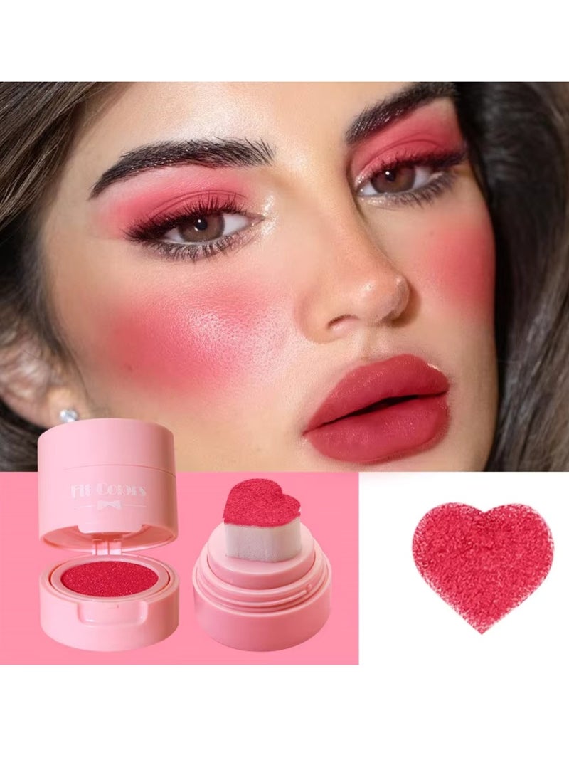 Fit Colors - Cushion Blusher for Face Air Cushion Blush Natural Blusher for Cheeks Shimmer Face Highly Pigmented Blush Makeup Long lasting Loose Powder for Blush Eyeshadow and Lipstick 7g 05 - Image 1