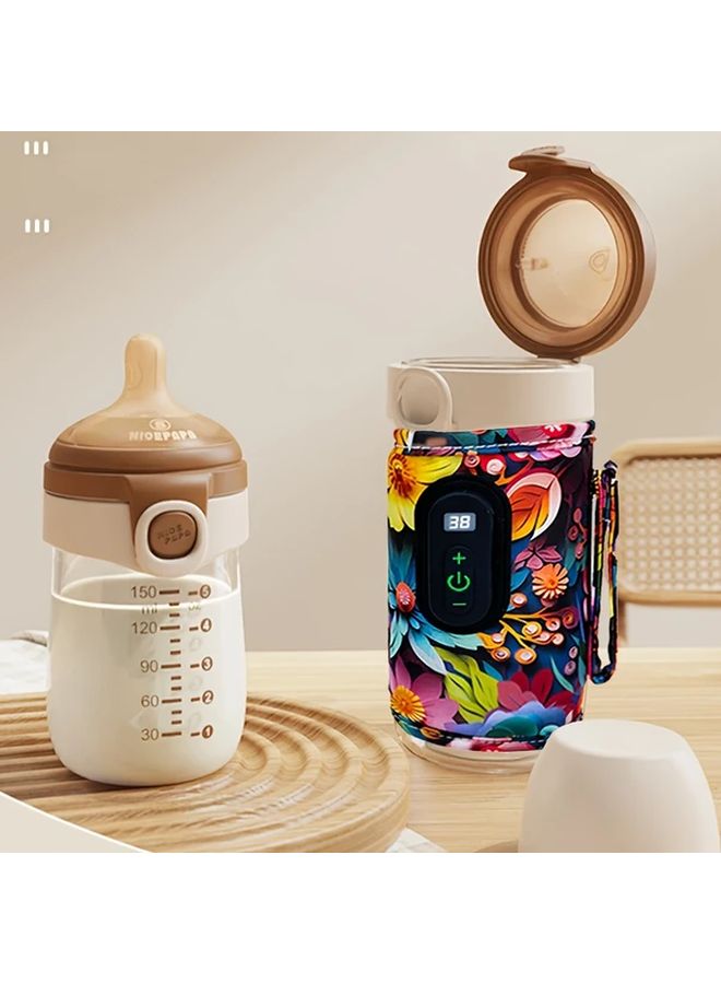 Classical White USB Bottle Warmer with Digital Display Portable and Adjustable Temperature for Baby Bottles - Image 4