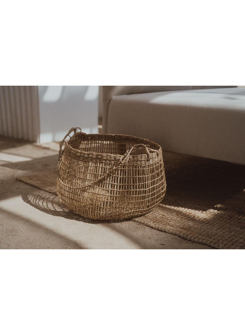 Eco Chic House Natural Woven Boho Baskets with Handles – Set of 3 Handwoven Storage & Decorative Organizer Bins for Home, Shelves, & Bathroom  - Image 2