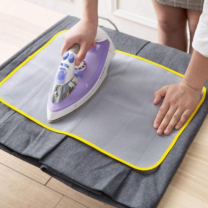 QUILBOOL QUILBOOL Heat Resistant Ironing Cloth Protective Insulation Pad Home Ironing Mat Mesh Net Ironing Cloth Guard Protects Clothing Iron Delicate Garments Clothes Random Color Pack of 1 - Image 3