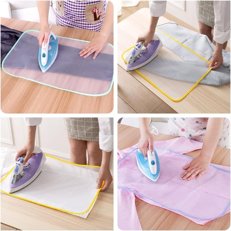 QUILBOOL QUILBOOL Heat Resistant Ironing Cloth Protective Insulation Pad Home Ironing Mat Mesh Net Ironing Cloth Guard Protects Clothing Iron Delicate Garments Clothes Random Color Pack of 1 - Image 2