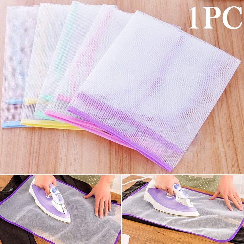 QUILBOOL QUILBOOL Heat Resistant Ironing Cloth Protective Insulation Pad Home Ironing Mat Mesh Net Ironing Cloth Guard Protects Clothing Iron Delicate Garments Clothes Random Color Pack of 1 - Image 4