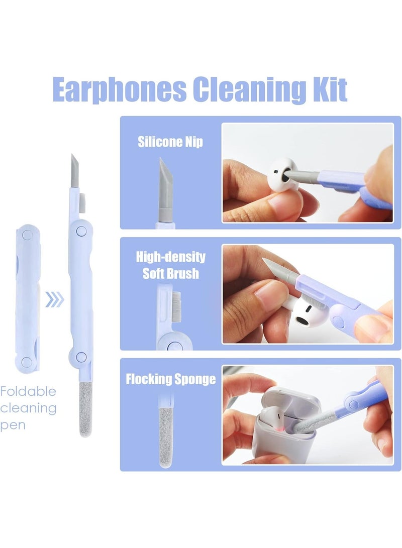 NAKXUS Laptop Cleaner Keyboard Cleaner Kit with Brush, 7 in 1 Electronic Cleaner Kit for Airpod Pro Earbuds Phone Computer, Multi-Function Cleaning Kit for Keyboard Laptop Airpods MacBook Earbuds PC - Blue - Image 5