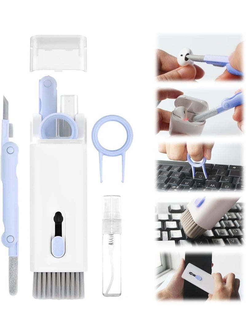 NAKXUS Laptop Cleaner Keyboard Cleaner Kit with Brush, 7 in 1 Electronic Cleaner Kit for Airpod Pro Earbuds Phone Computer, Multi-Function Cleaning Kit for Keyboard Laptop Airpods MacBook Earbuds PC - Blue - Image 1