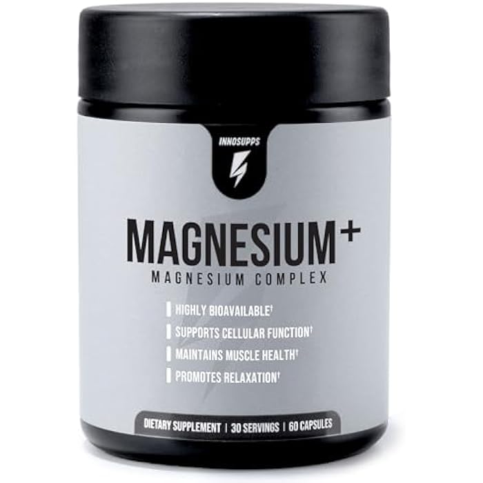 InnoSupps Magnesium Triple-Action Bioavailable Magnesium Complex - Supports Cellular Function, Muscle Cramps Relief, & Restorative Wellness - Nighttime Sleep Supplement (30 Servings) - Image 1