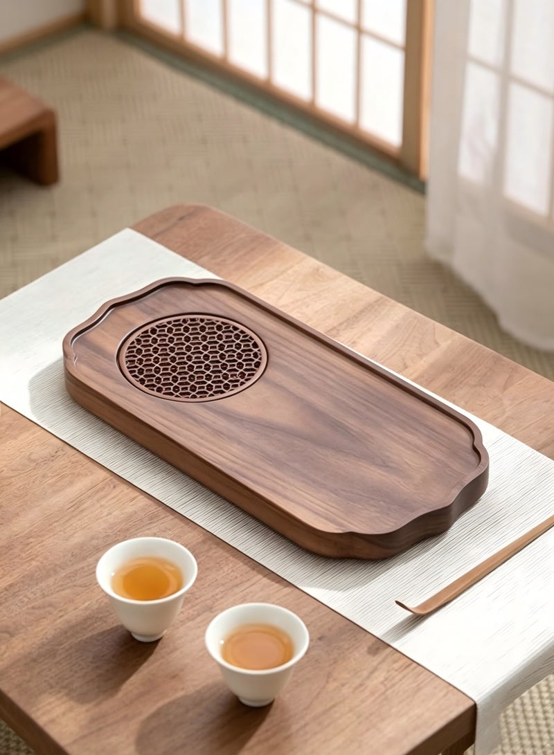 Chinese Style Water Storage Tea Tray, 30cm 11.8in, Household Kungfu Tea Set Serving Tray - Image 3