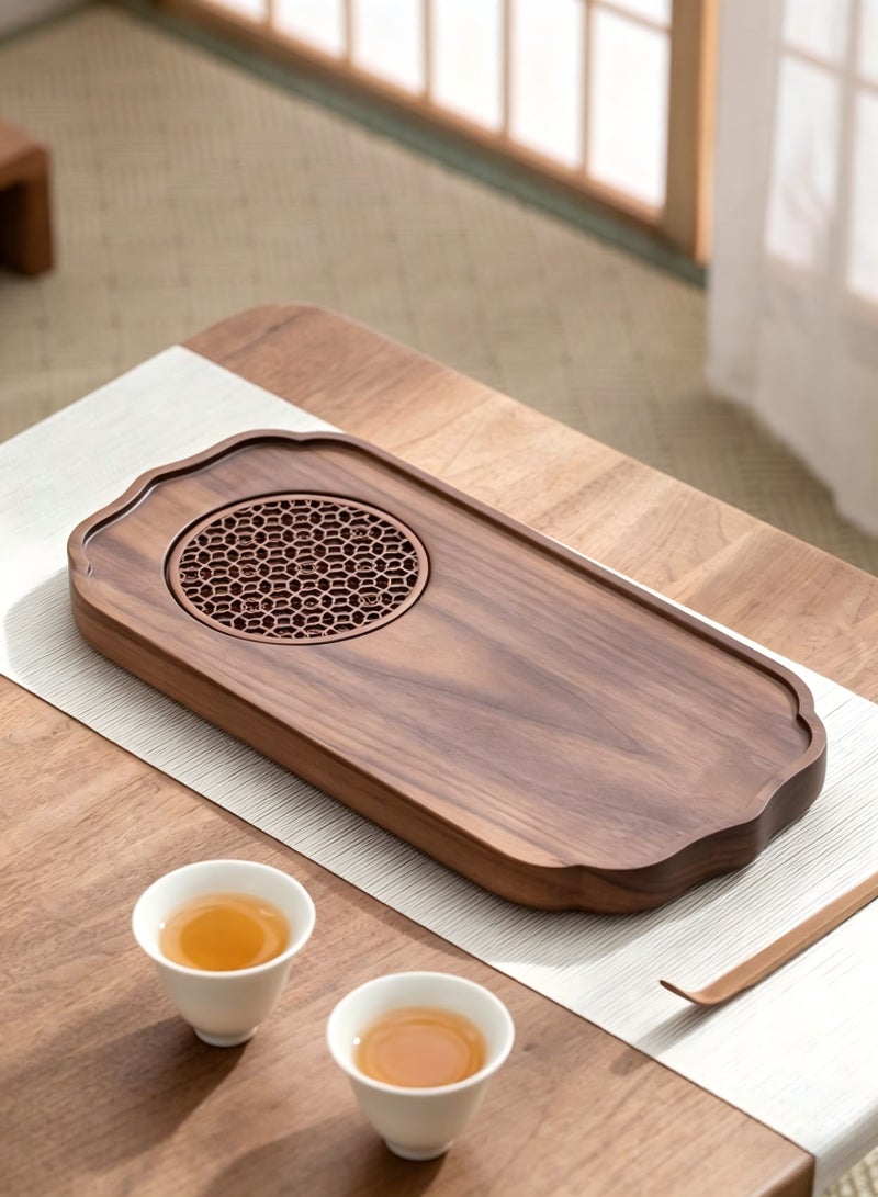 Chinese Style Water Storage Tea Tray, 30cm 11.8in, Household Kungfu Tea Set Serving Tray - Image 1