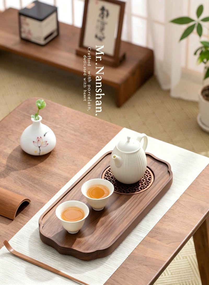 Chinese Style Water Storage Tea Tray, 30cm 11.8in, Household Kungfu Tea Set Serving Tray - Image 5