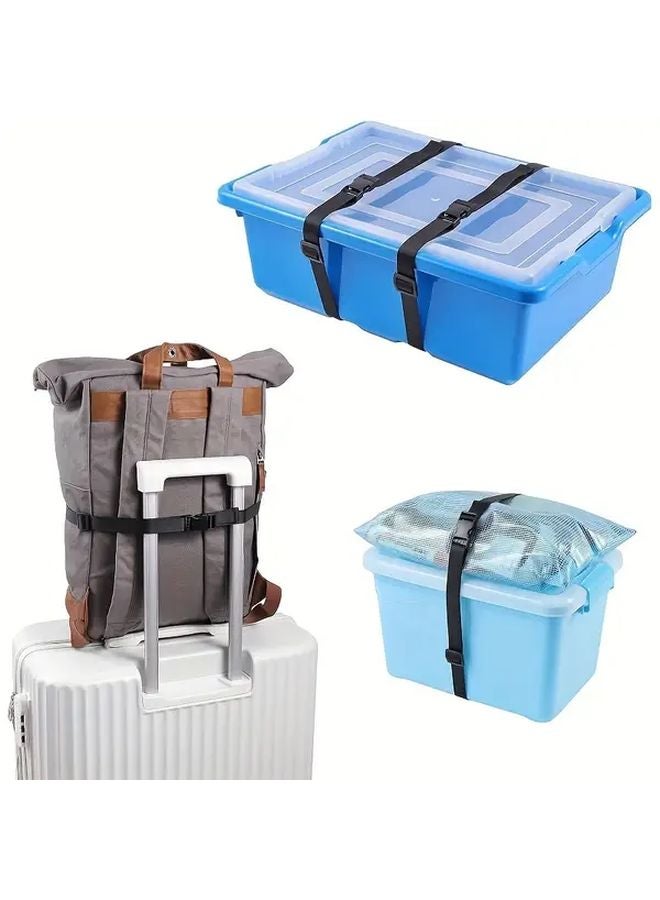 4pcs Heavy Duty Nylon Strap Buckle With Tri Glide Sliders Adjustable Hooks Black - Image 4