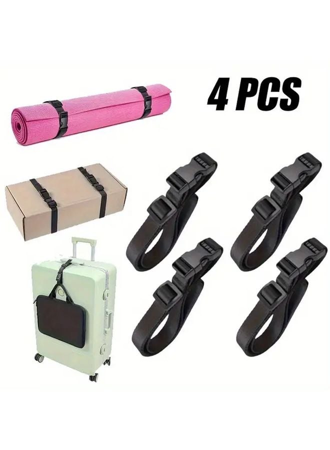 4pcs Heavy Duty Nylon Strap Buckle With Tri Glide Sliders Adjustable Hooks Black - Image 2