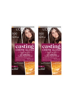 L'OREAL PARIS Casting Crème Gloss No Ammonia Hair Color For Shiny Hair 500 Light Brown  - Image 1