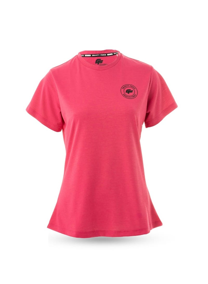 Gravity Force Women’s Compression Workout T-Shirt | Breathable Cotton Blend Short Sleeve Top | Slim Fit Activewear for Gym, Running & Everyday Comfort - Image 1