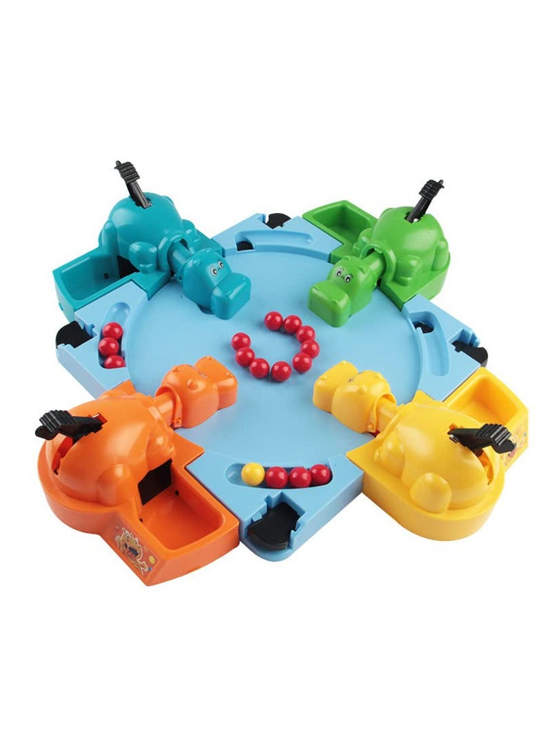 Zikra 4 Player Family Game Set-Hungry Hippos Board Game, ntense Game of Quick Reflexes,Pre School Game for Kids, Multiplayer Board Game for School, Home, Camping - Image 1