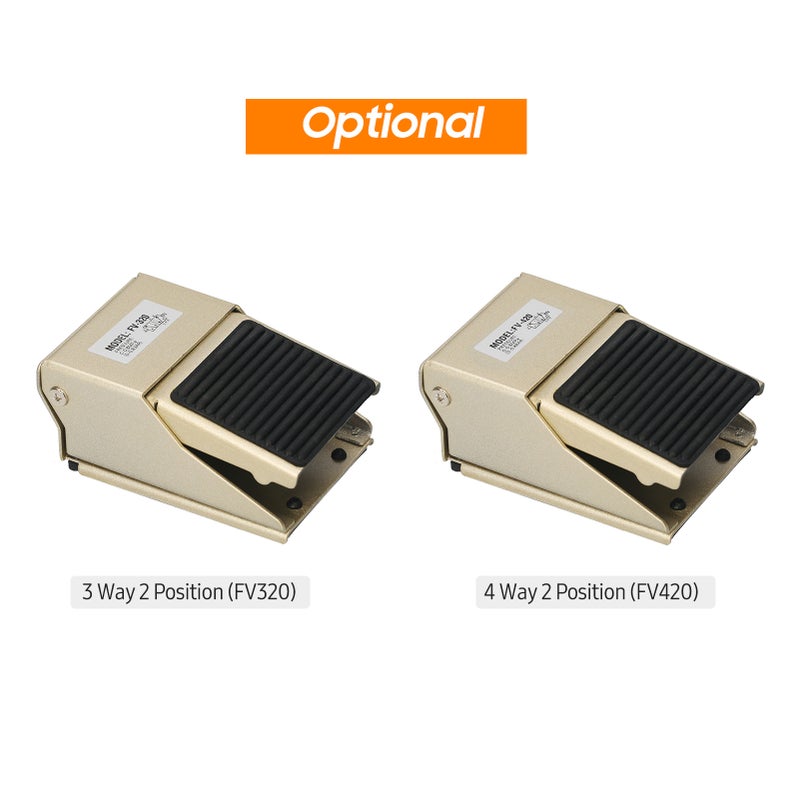 Pneumatic Foot Pedal Valve 1/4-inch Air Inlet & Outlet 1/8-inch Exhaust 4 Way 2 Position Pneumatic Air Flow Control Foot Press Valve Direct Drive Type - Image 2