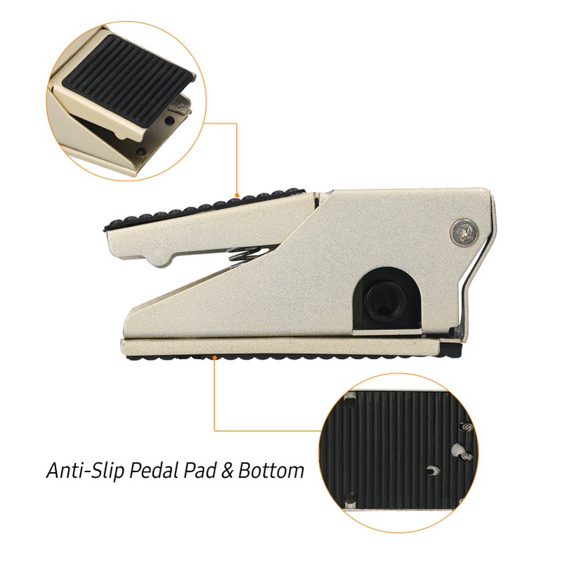 Pneumatic Foot Pedal Valve 1/4-inch Air Inlet & Outlet 1/8-inch Exhaust 4 Way 2 Position Pneumatic Air Flow Control Foot Press Valve Direct Drive Type - Image 4