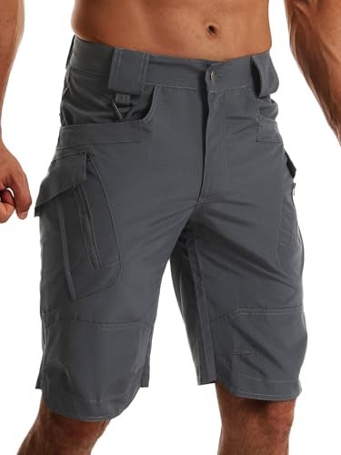 AUTIWITUA Mens Hiking Shorts Waterproof Tactical Cargo Short Pants Quick Dry Work Shorts with Multi PocketsNo Belt - Image 3