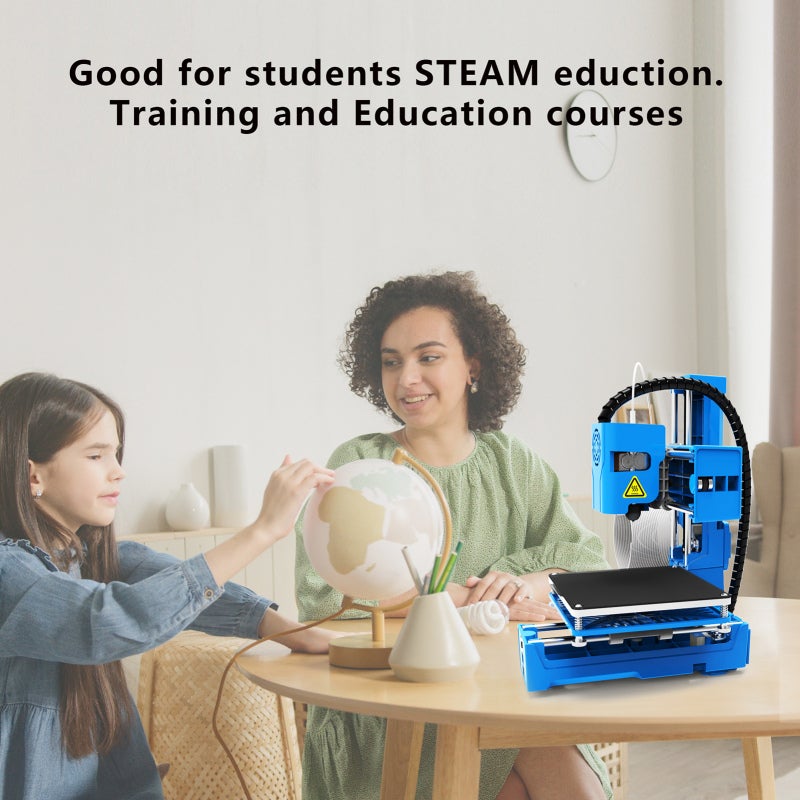 Mini 3D Printer: 100x100x100mm Print Size, 1kg Compact Portable, One-Key Printing - Ultra-Quiet Mute Printing, Detachable Platform for Kids Beginners Home Use - Image 3
