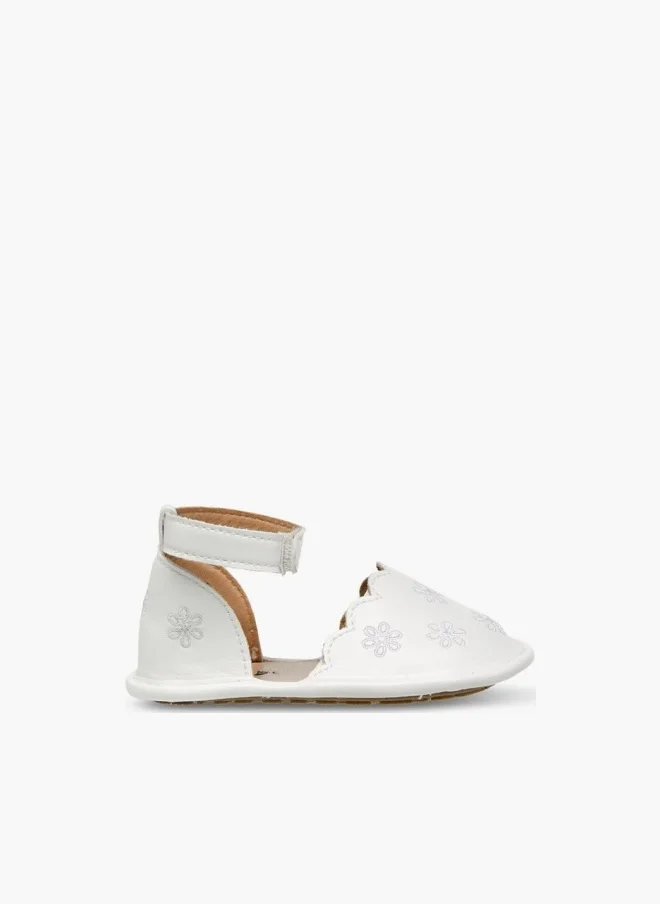 بيرفيت Shoes With Hook & Loop Closure, Floral Embroidery
