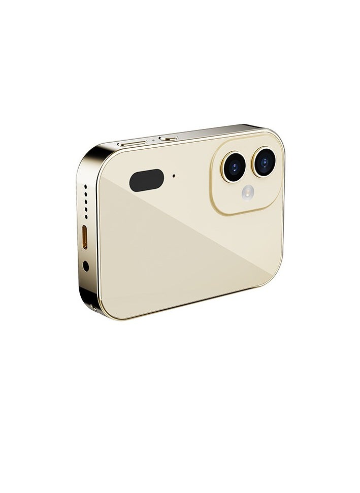 Generic D6 4K 64MP Digital Camera, 3 Inch HD Touch Screen Portable Video Recording Camera With Triple Lens, Manual Focus Compact Action Camera For Vlogging Content Creation, (1pc, Gold)  - Image 1
