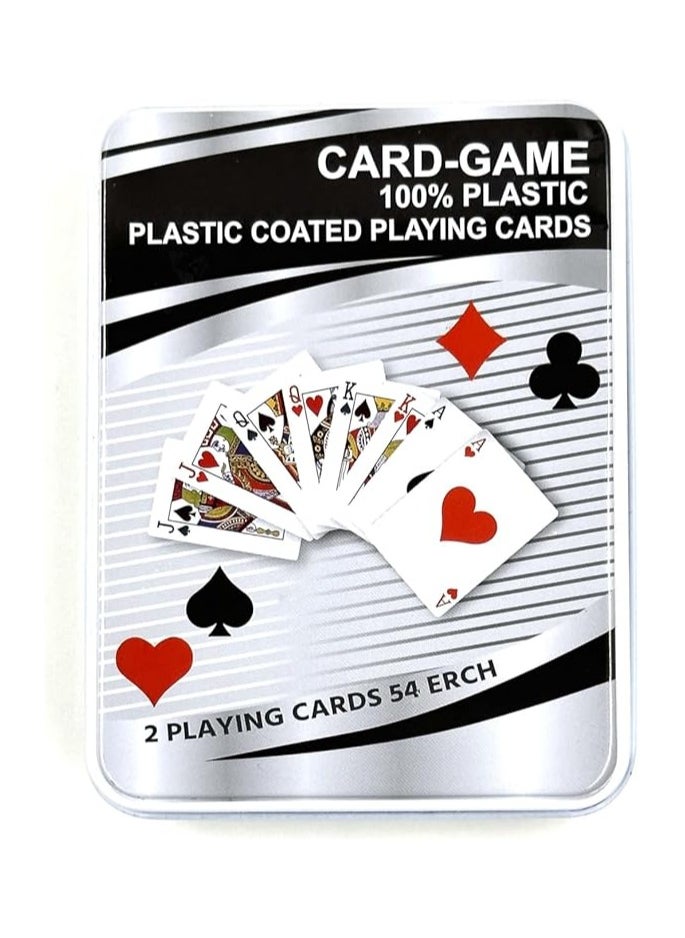 Rahalife 100% Plastic Playing Cards – Set of 2 Decks, 54 Cards Each – Durable, Waterproof, and Easy-to-Clean  - Image 1