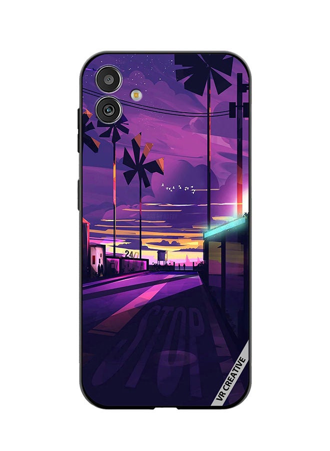 VR CREATIVE Protective Case Cover For Samsung Galaxy M13 5G Empty Road Design Multicolour - Image 1