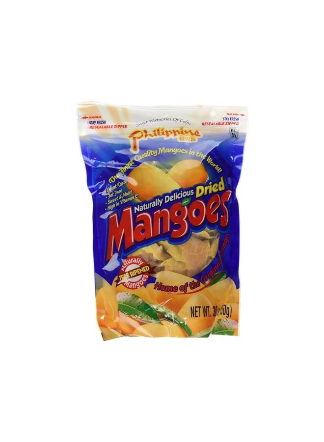 Philippine Phillippine Brand Naturally Delicious Dried Mangoes Tree Ripened Value Bag 30 Ounces - Image 1