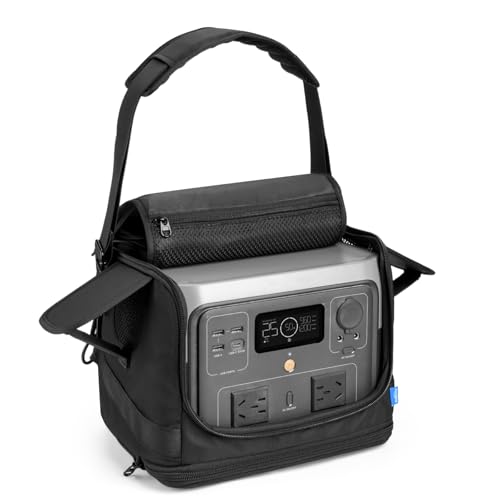 Xxerciz Carrying Case Compatible with ECOFLOW River 2 ProRiver 2 Max Storage Bag with Adjustable Shoulder Strap Soft Generator Cover with Waterproof Bottom and Side Zippers for Outdoor Travel - Image 1
