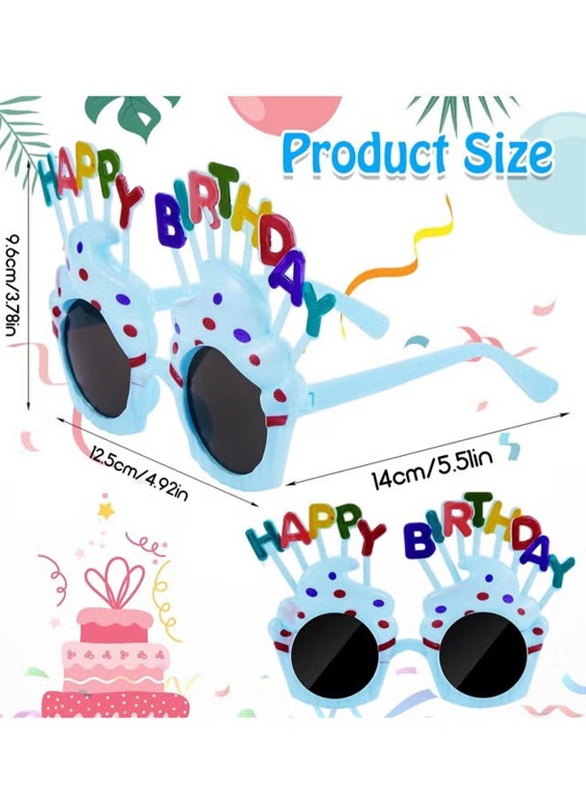 Happy D 4 Pcs Birthday Party Glasses Sweet Cream Birthday Cake Glasses Novel Sunglasses Funny Eye Glasses,for Party Supplies - Image 2