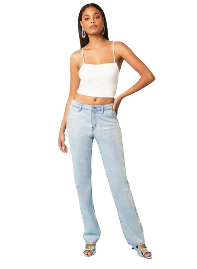 FOREVER 21 Rhinestone Cropped Cami - Image 1