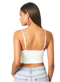 FOREVER 21 Rhinestone Cropped Cami  - Image 4