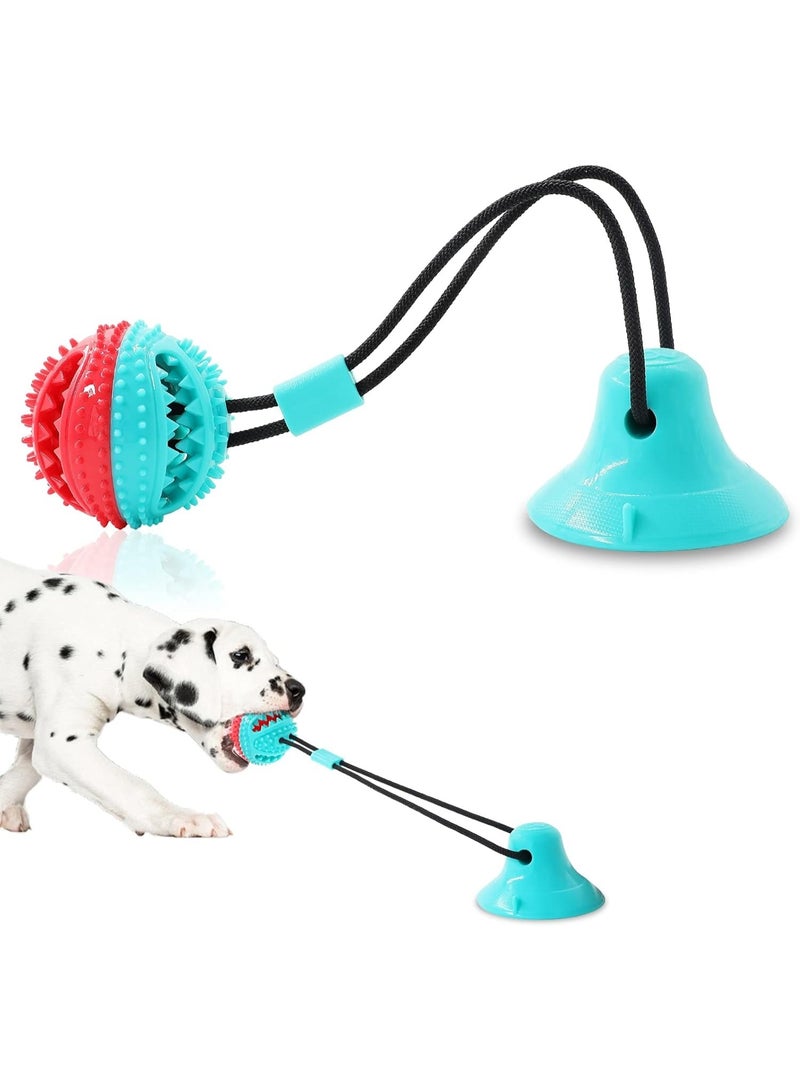Interactive Dog Tug Toy with Suction Cup Base | Treat Dispensing Chew Toy for Puppies & Large Dogs | Strong Bite-Resistant Rope