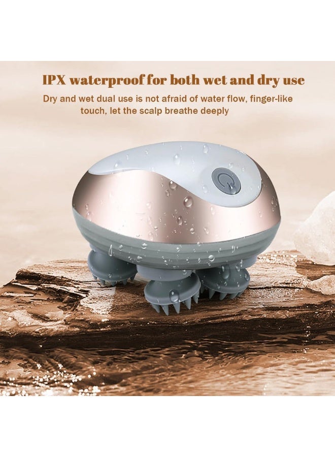 Joudi Electric Scalp Massager, Cordless Head Massager Scalp with 3 Modes, Waterproof Rechargeable Handheld Massager for Deep Cleansing, Stress Relief, Hair Growth, Gift for Women Men - Image 5