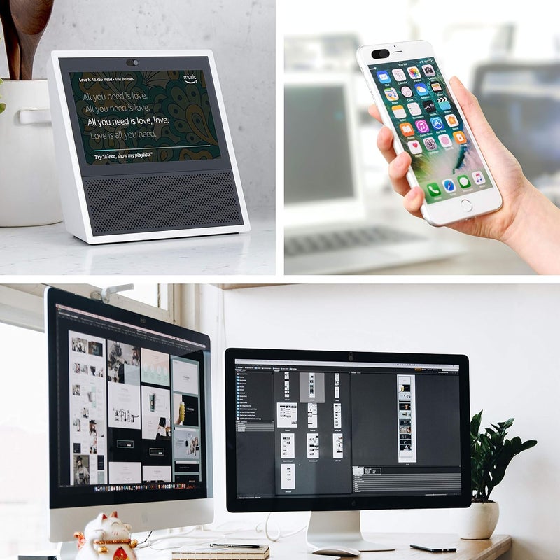 imluckies Metal Webcam Cover Slide, 0.023 inch Camera Cover for Laptop Computer MacBook Pro/Air iMac iPad Tablet iPhone 8/7 Plus, Echo Show/Spot Web Camera Blocker Privacy Protector [1 Black+1 White] - Image 3