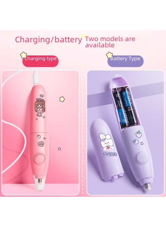 Kaba Bear Creative Students Electric Non-chip Seamless Cartoon Eraser High Color Value Children's Stationery Pencil Special Replaceable Core - Image 3