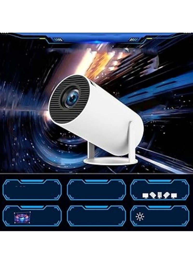 Mini Projector 4K 1080P Support Portable Projector WiFi6 BT 5.0 Android 12 Smart Projector Auto Horizontal Correction 180°Rotatable Outdoor Movie Projector Compatible with Phone  - Image 2