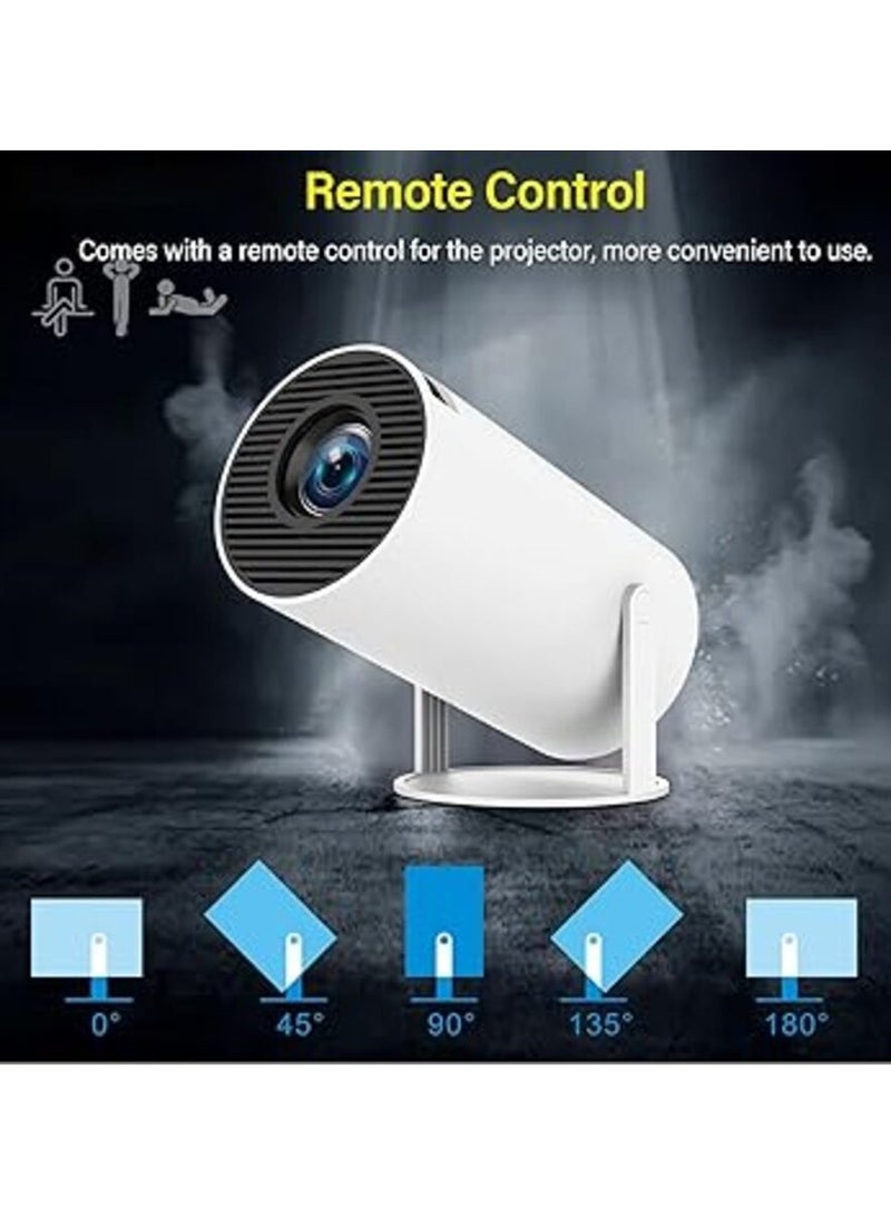 Mini Projector 4K 1080P Support Portable Projector WiFi6 BT 5.0 Android 12 Smart Projector Auto Horizontal Correction 180°Rotatable Outdoor Movie Projector Compatible with Phone  - Image 3