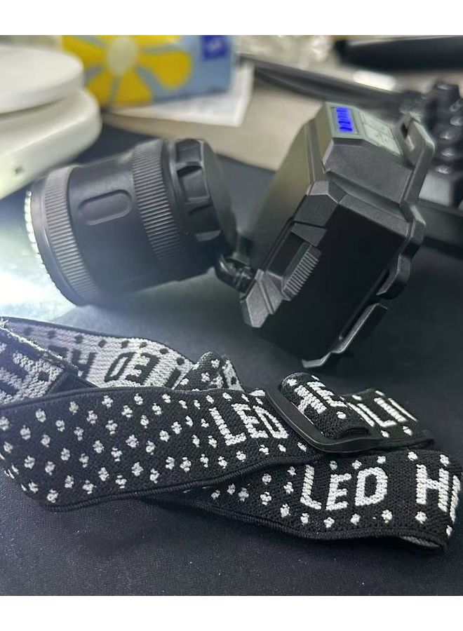 مصباح رأس LED قابل لإعادة الشحن عبر USB وقابل لتعديل الزوم، قابل للتعديل للأنشطة الخارجية - Image 3