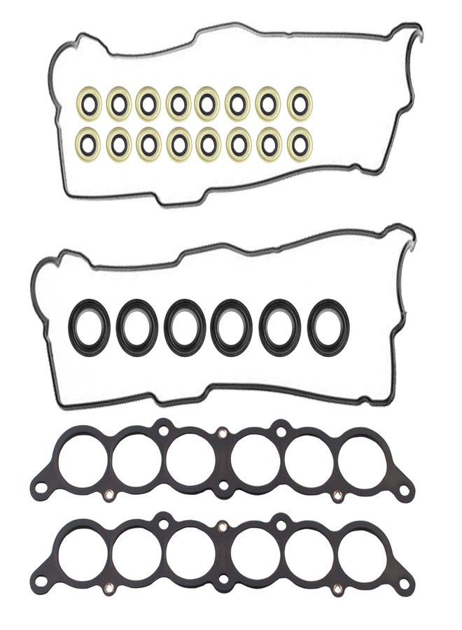 Wollvon طقم حشيات غطاء صمام أسطوانة محرك وولفون VC203 VS50422R MS 95899 متوافق مع سيارات تويوتا 4Runner سعة 3.4 لتر موديلات 1996-2002، وT100 سعة 3.4 لتر موديلات 1995-1998، وتاكوما سعة 3.4 لتر موديلات 1995-2004، وتندرا سعة 3.4 لتر موديلات 2000-2004. - Image 1