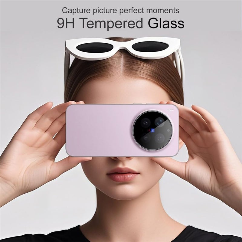 FabeKee Compatible With For vivo X300 Pro 5G Full Coverage Camera Lens Protector Tempered Glass HD Clear Lens Film - Image 3