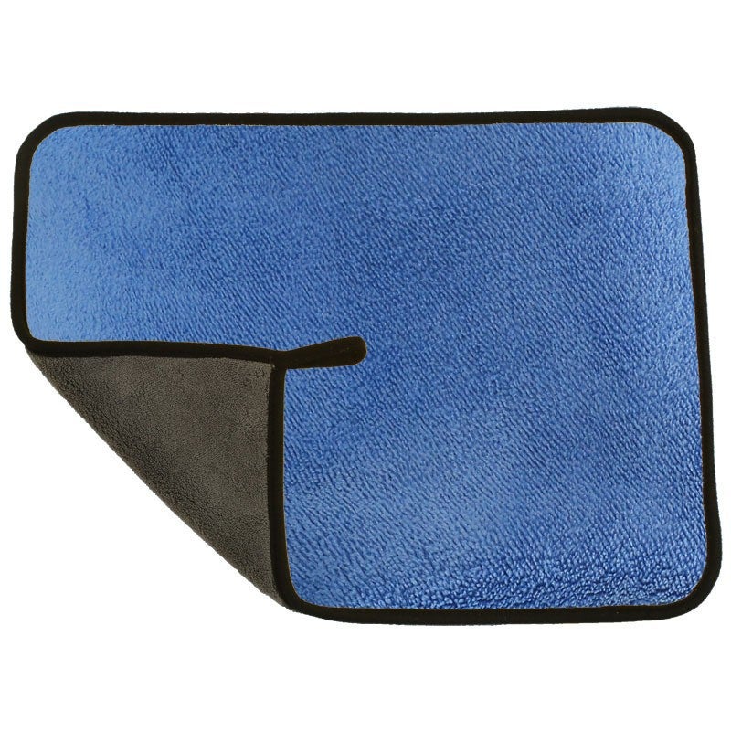 Factory wholesale coral fleece car towel car wash towel double-sided cleaning cloth thick absorbent special towel logo Grey blue 400g/㎡