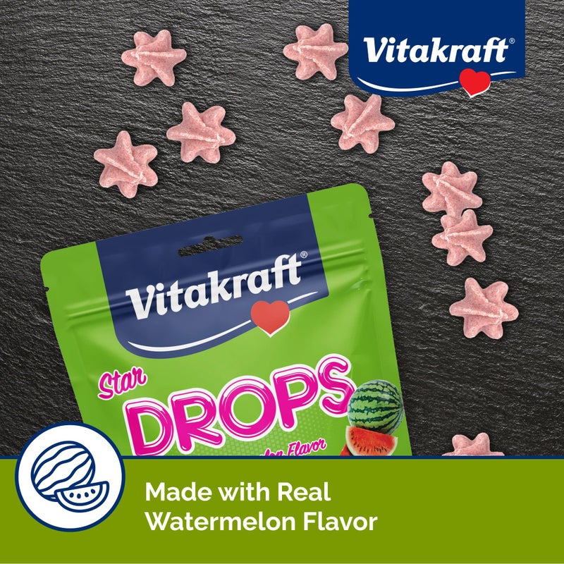 Vitakraft Star Drops Watermelon Flavor Rabbit, Guinea Pig & Chinchilla Treat, 4.4 oz - Image 3