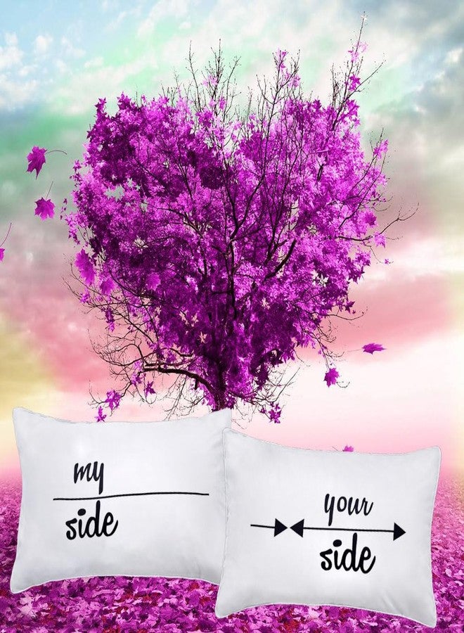 DasyFly My Side and Your Side Couples Pillowcases,His Hers Cute Pillow Case,Funny Couples Gifts for Anniversary,Wedding, Engagement,V-Day,Chirstmas.His and Hers Gifts for Couples - Image 4