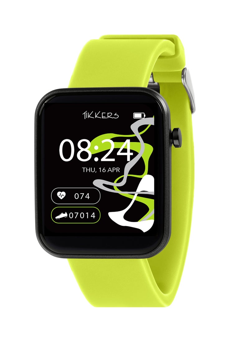 تيكرز ساعة ذكية تيكرز سلسلة  بحزام سيليكون أخضر - Image 1