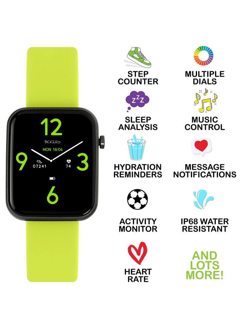 تيكرز ساعة ذكية تيكرز سلسلة  بحزام سيليكون أخضر - Image 4