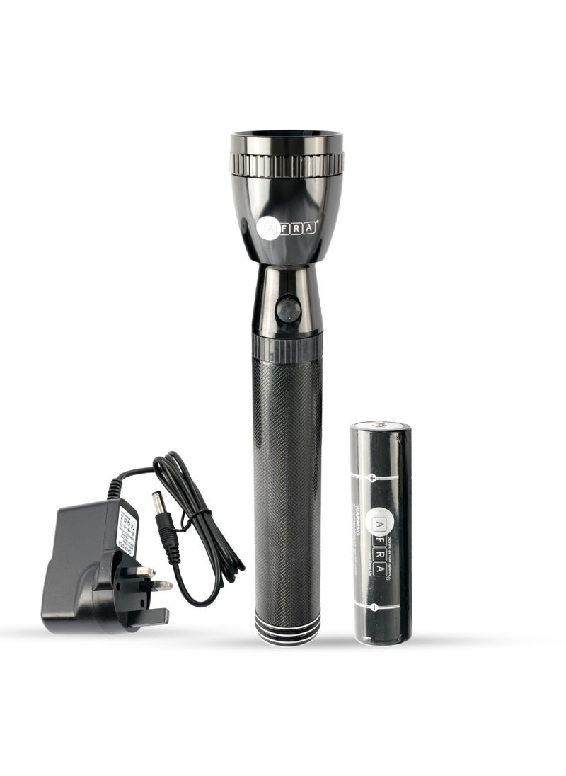 AFRA AFRA LED Flashlight, 2D Size Rechargeable Battery 3000MAH, Waterproof, Shock and Corrosion Resistant, Heavy-duty Design, With AC Adapter, AF-0002DSET, 2 Years Warranty  - Image 2