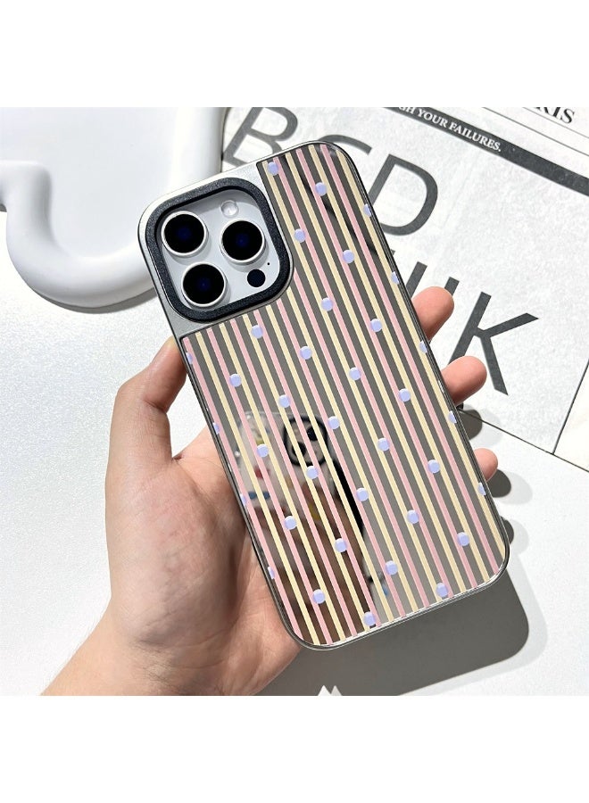 NIBEMINENT Contrast Color Stripes Protective TPU Case Cover For iPhone 15 Plus Clear - Image 1