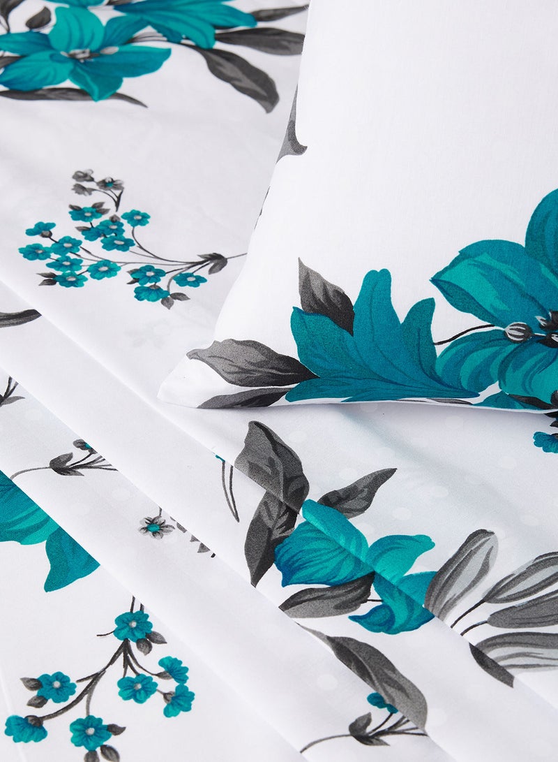 RISHAHOME 2-Piece Premium Collection Printed 180 TC Single Size Cotton Bedsheet Set Includes 1xBedsheet 240x147cm, 1xPillow Case 51x76 cm - Image 3