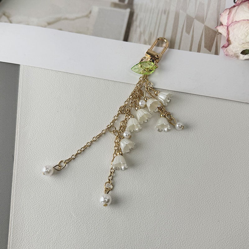 Pearl Jewelry Accessories Bow Mobile Phone Chain Small Pendant Simple DIY Mobile Phone Case Pendant Cute Little Suitcase - Image 1