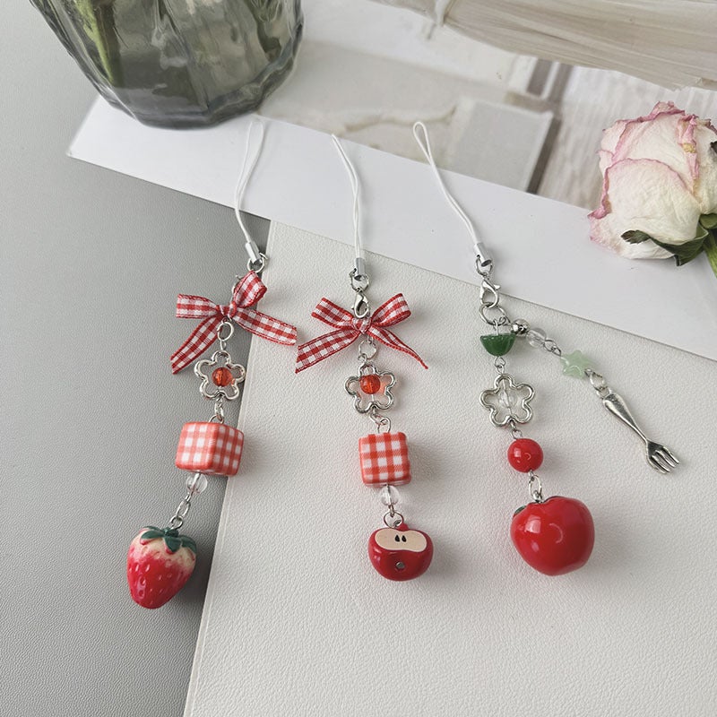 Pearl Jewelry Accessories Bow Mobile Phone Chain Small Pendant Simple DIY Mobile Phone Case Pendant Cute Little Suitcase - Image 5